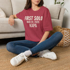 Personalized First Solo Text T-Shirt