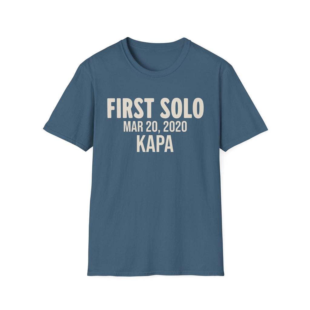 Personalized First Solo Text T-Shirt