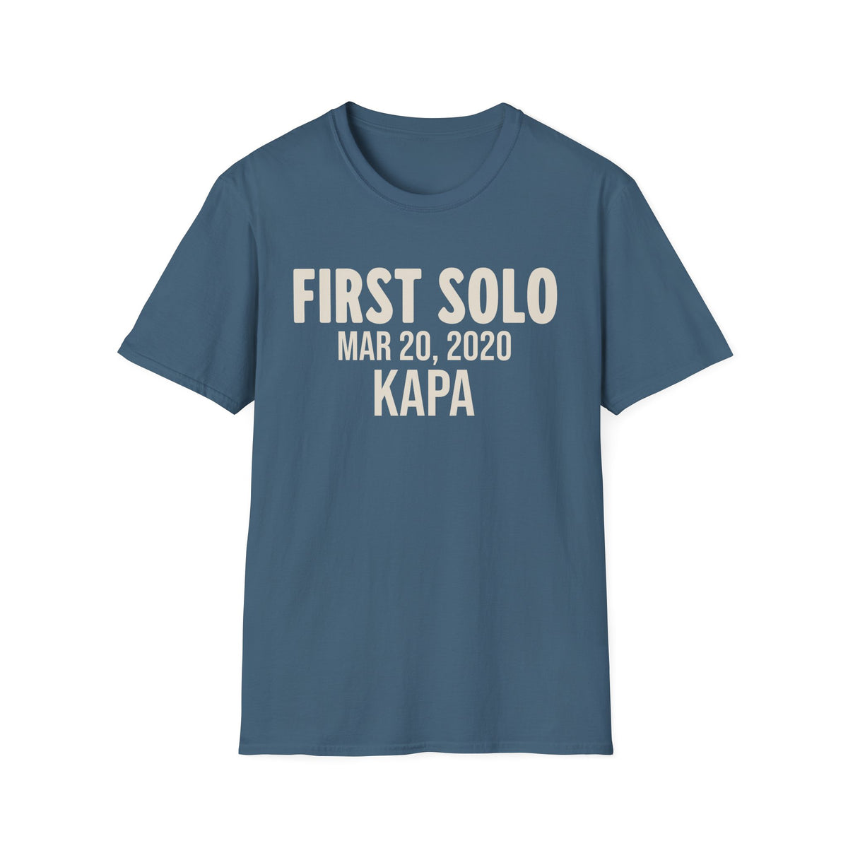 Personalized First Solo Text T-Shirt