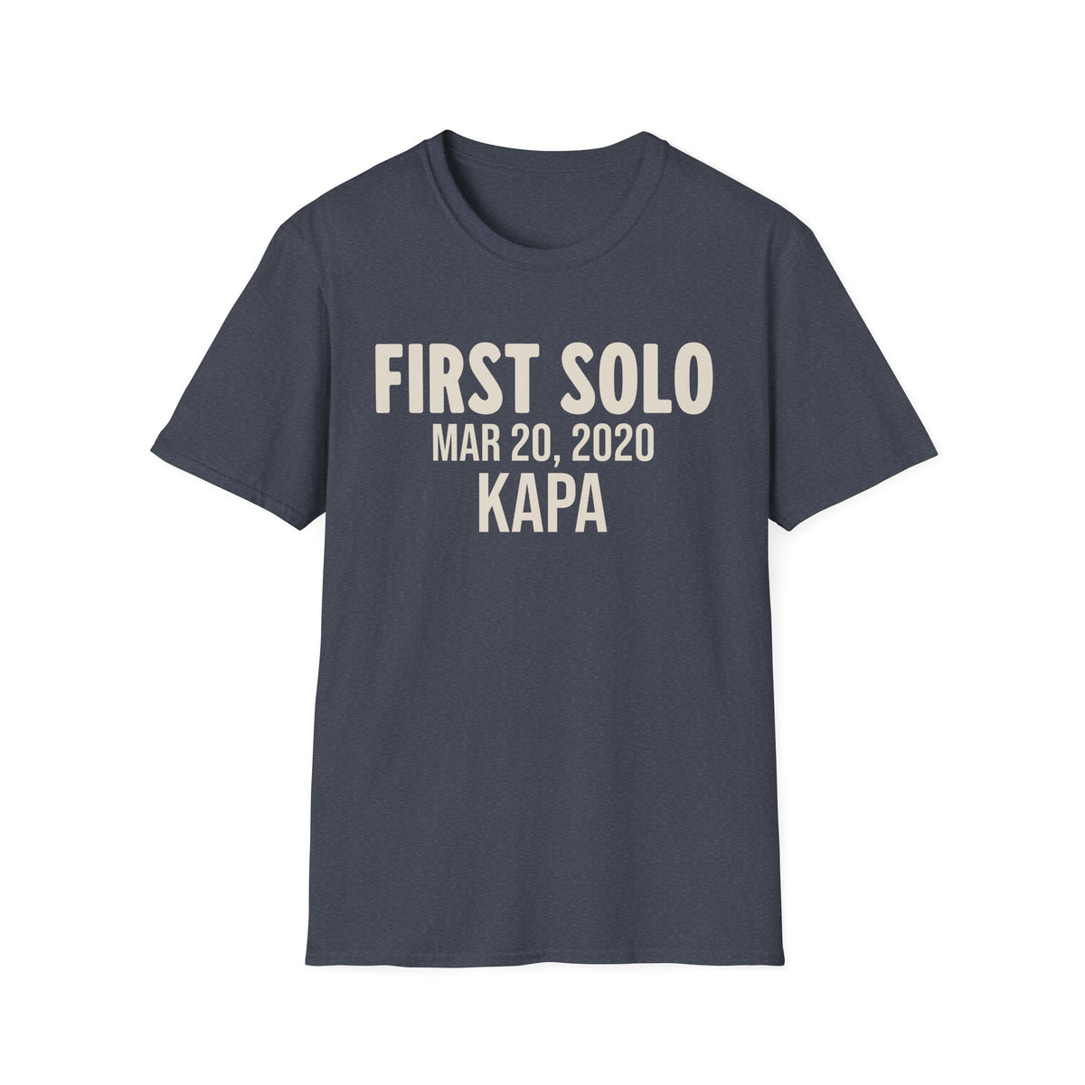 Personalized First Solo Text T-Shirt