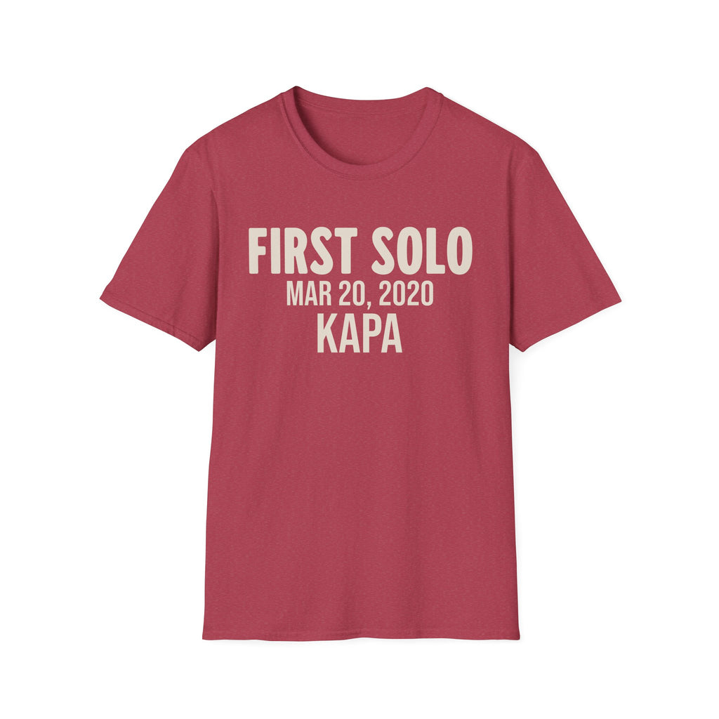 Personalized First Solo Text T-Shirt