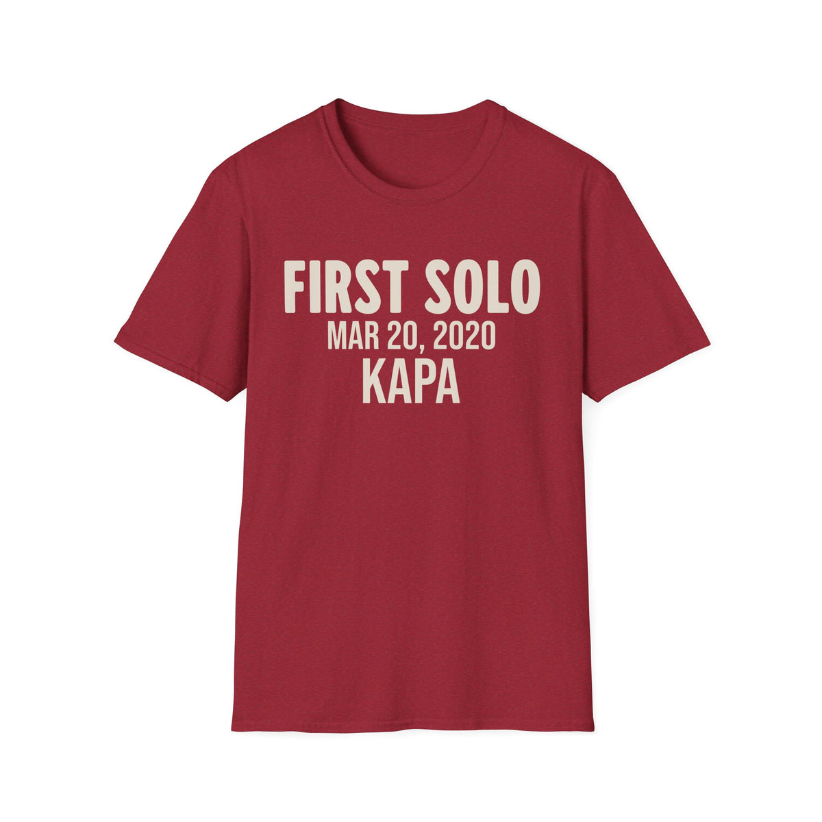 Personalized First Solo Text T-Shirt