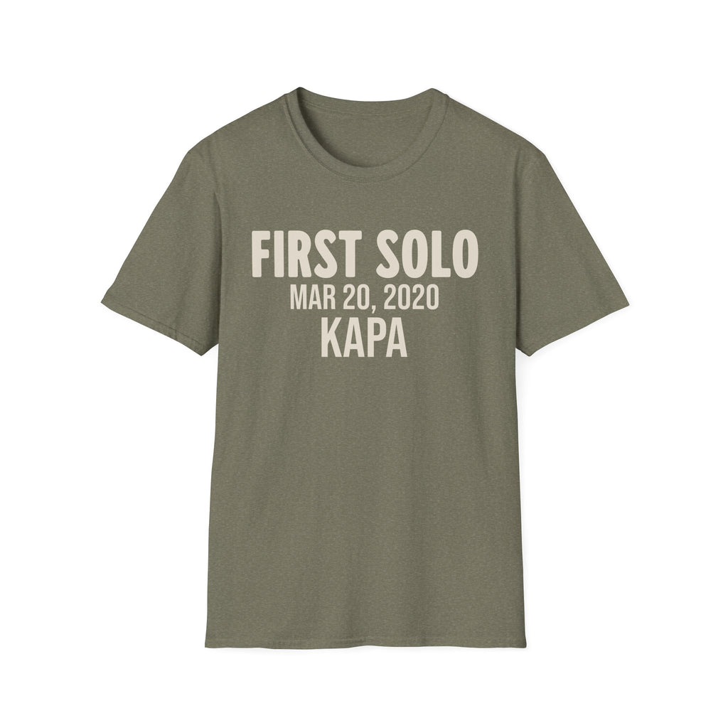 Personalized First Solo Text T-Shirt