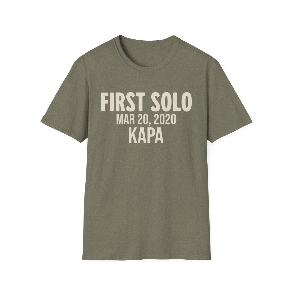 Personalized First Solo Text T-Shirt