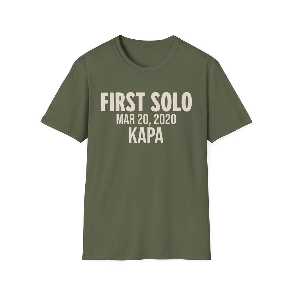 Personalized First Solo Text T-Shirt