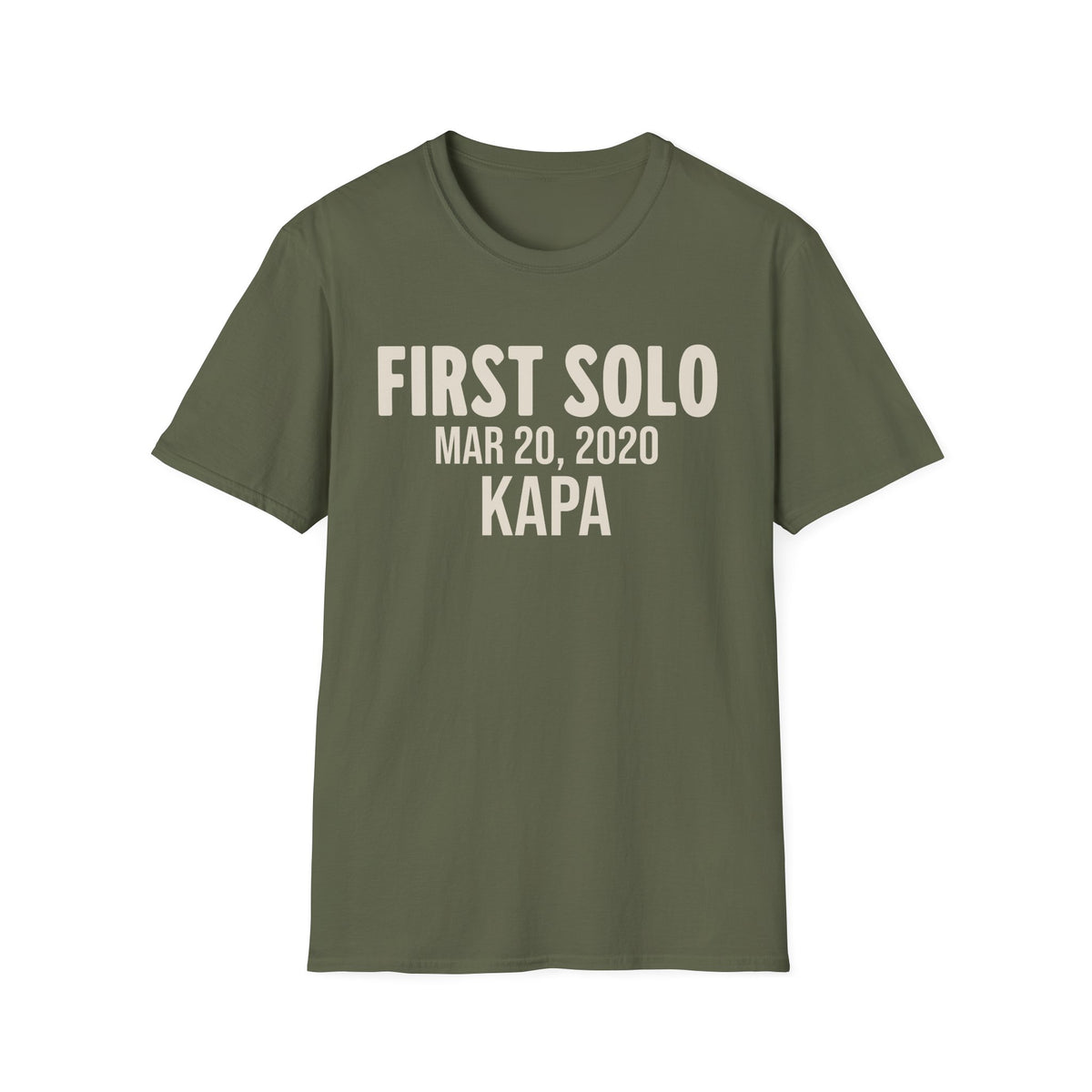 Personalized First Solo Text T-Shirt