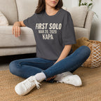 Personalized First Solo Text T-Shirt