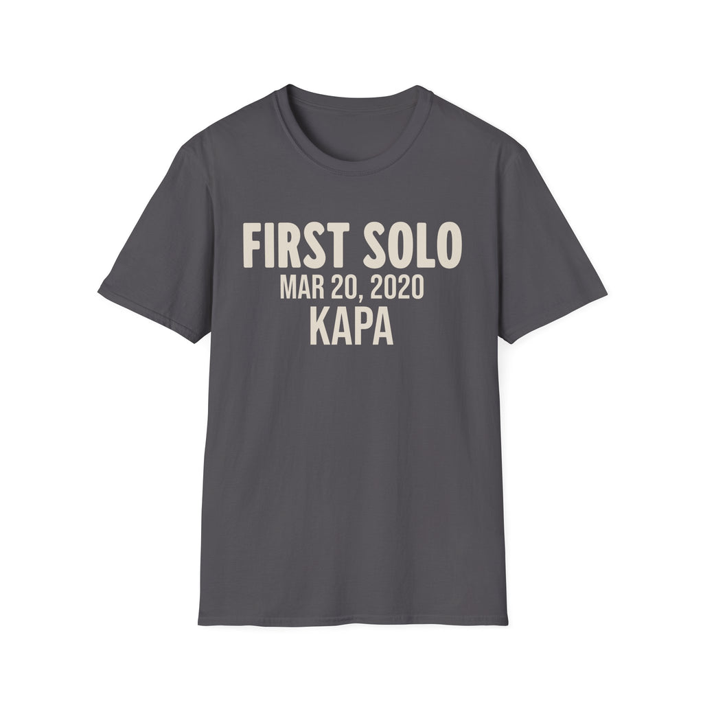 Personalized First Solo Text T-Shirt