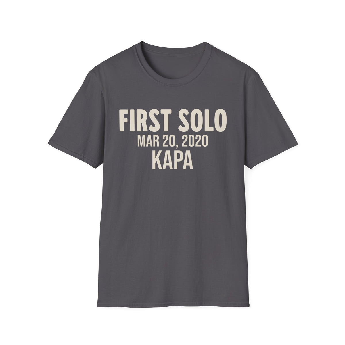 Personalized First Solo Text T-Shirt