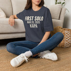 Personalized First Solo Text T-Shirt