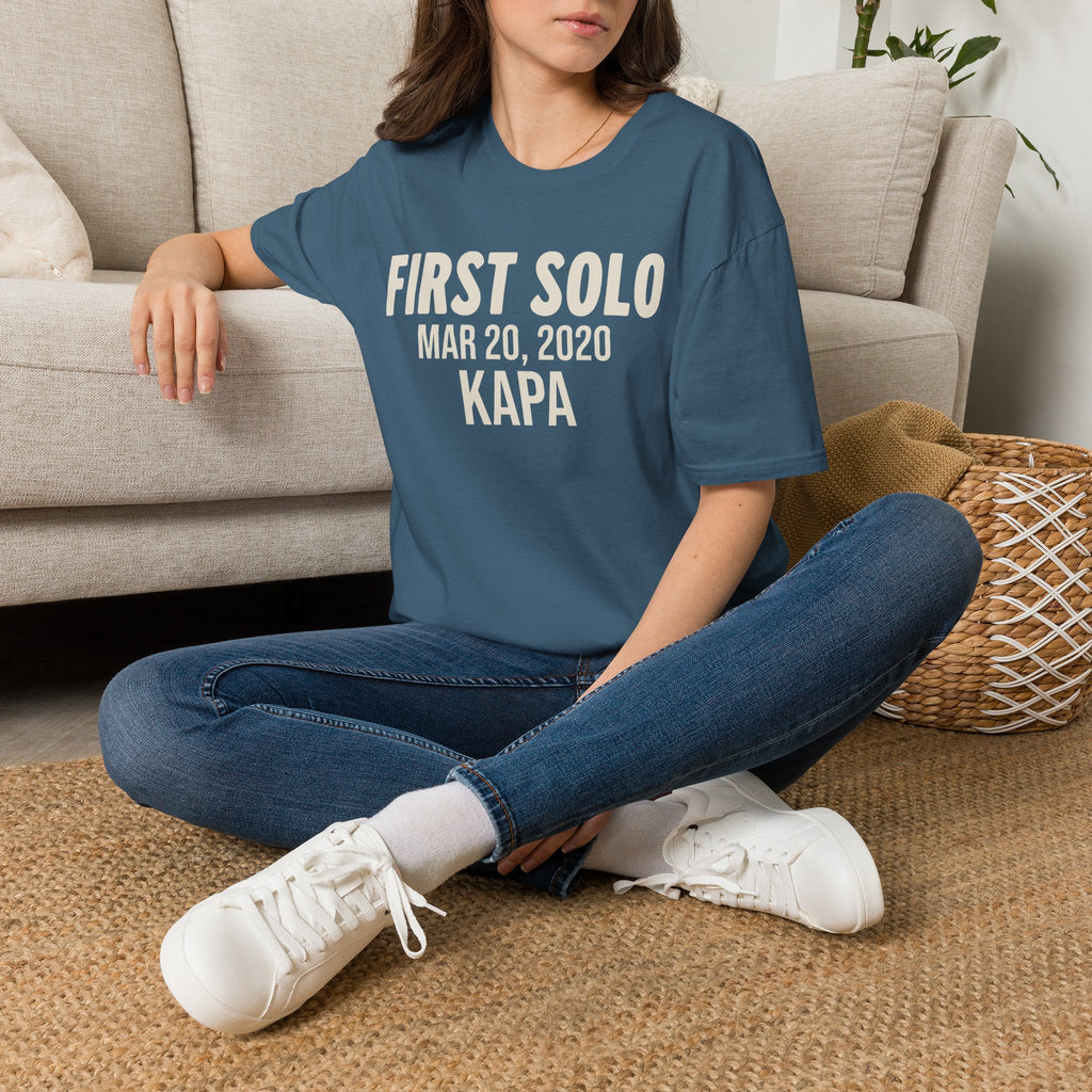 Personalized First Solo Text T-Shirt