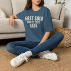 Personalized First Solo Text T-Shirt