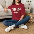 Personalized First Solo Text T-Shirt