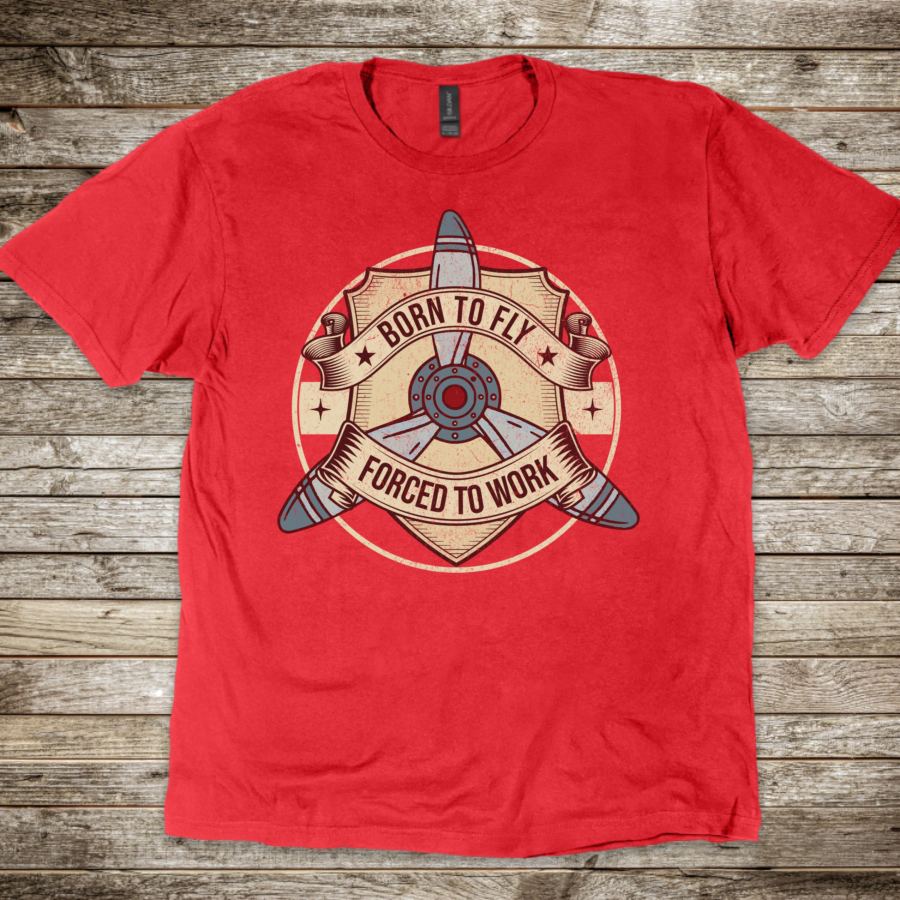 Born to Fly, Forced to Work T-shirt