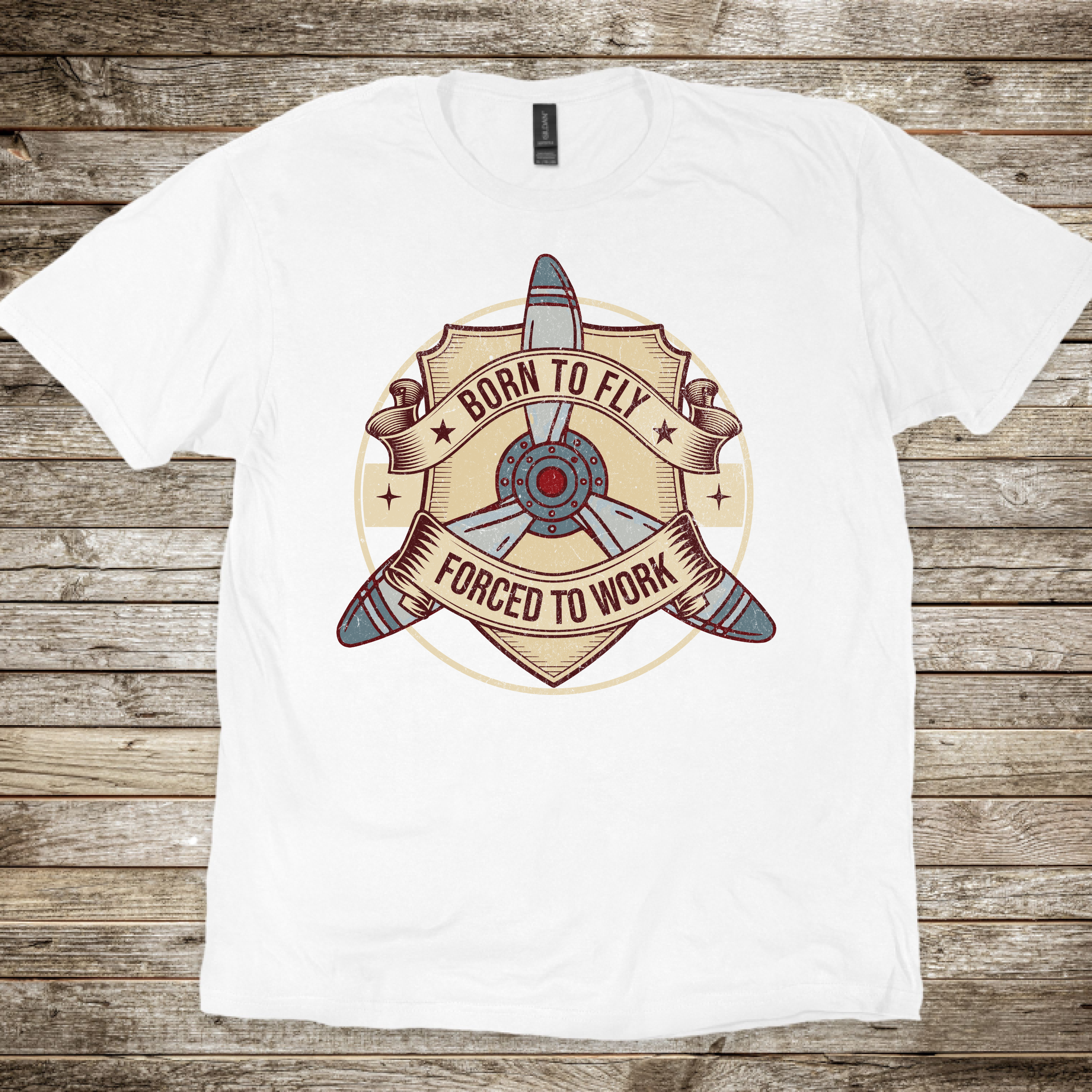 Born to Fly, Forced to Work T-shirt