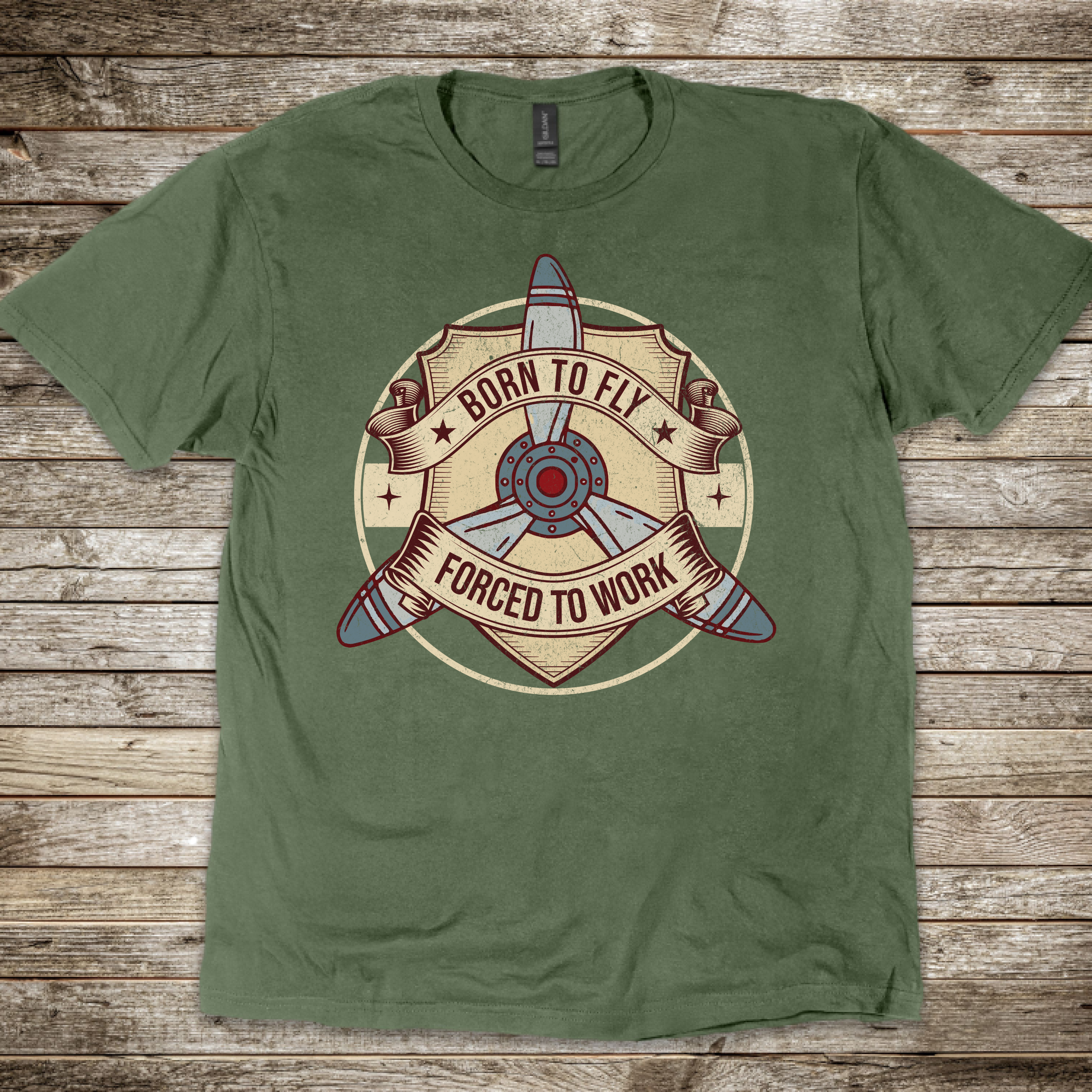 Born to Fly, Forced to Work T-shirt