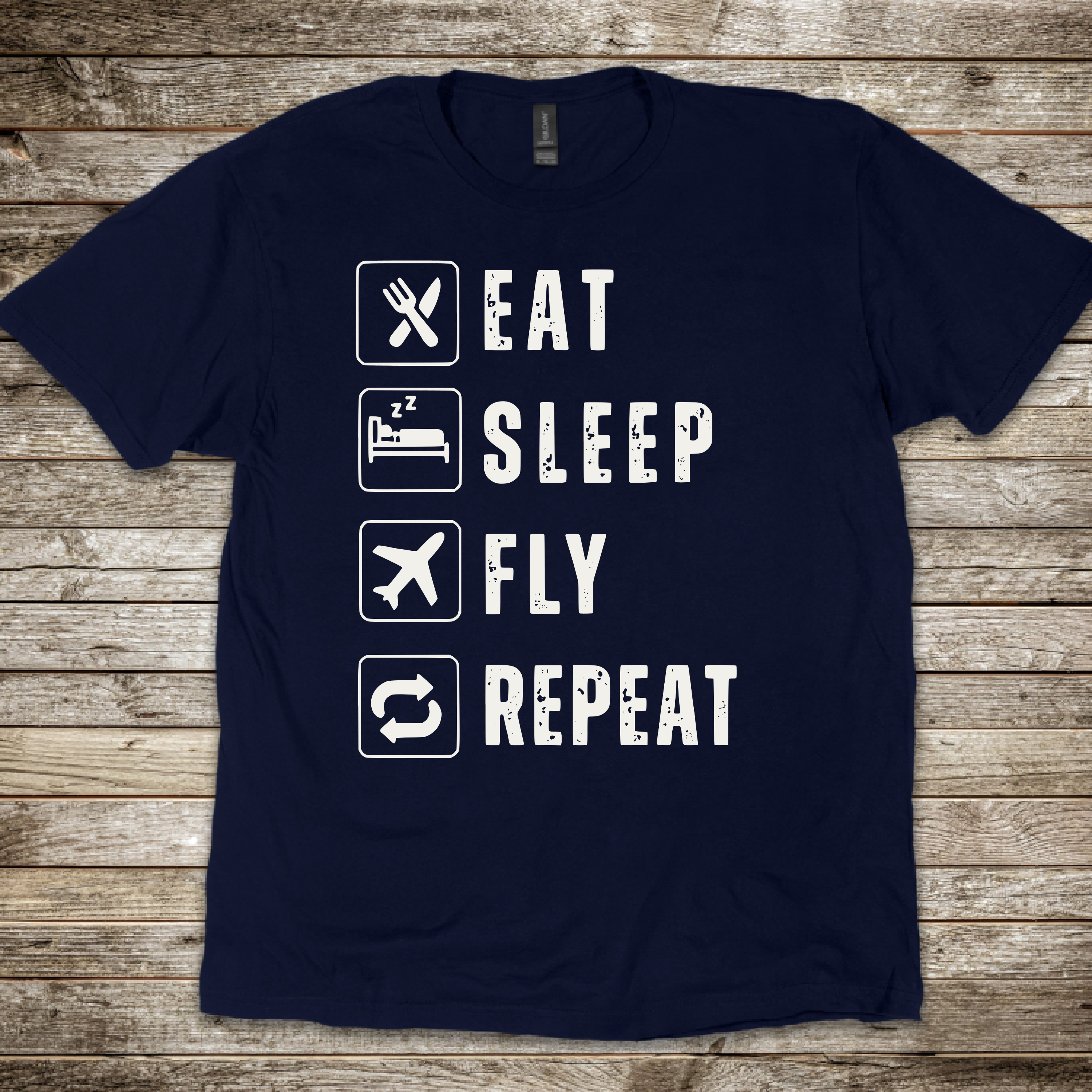 Eat Sleep Fly Repeat T-shirt