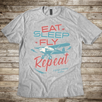 Eat Sleep Fly Repeat T-shirt