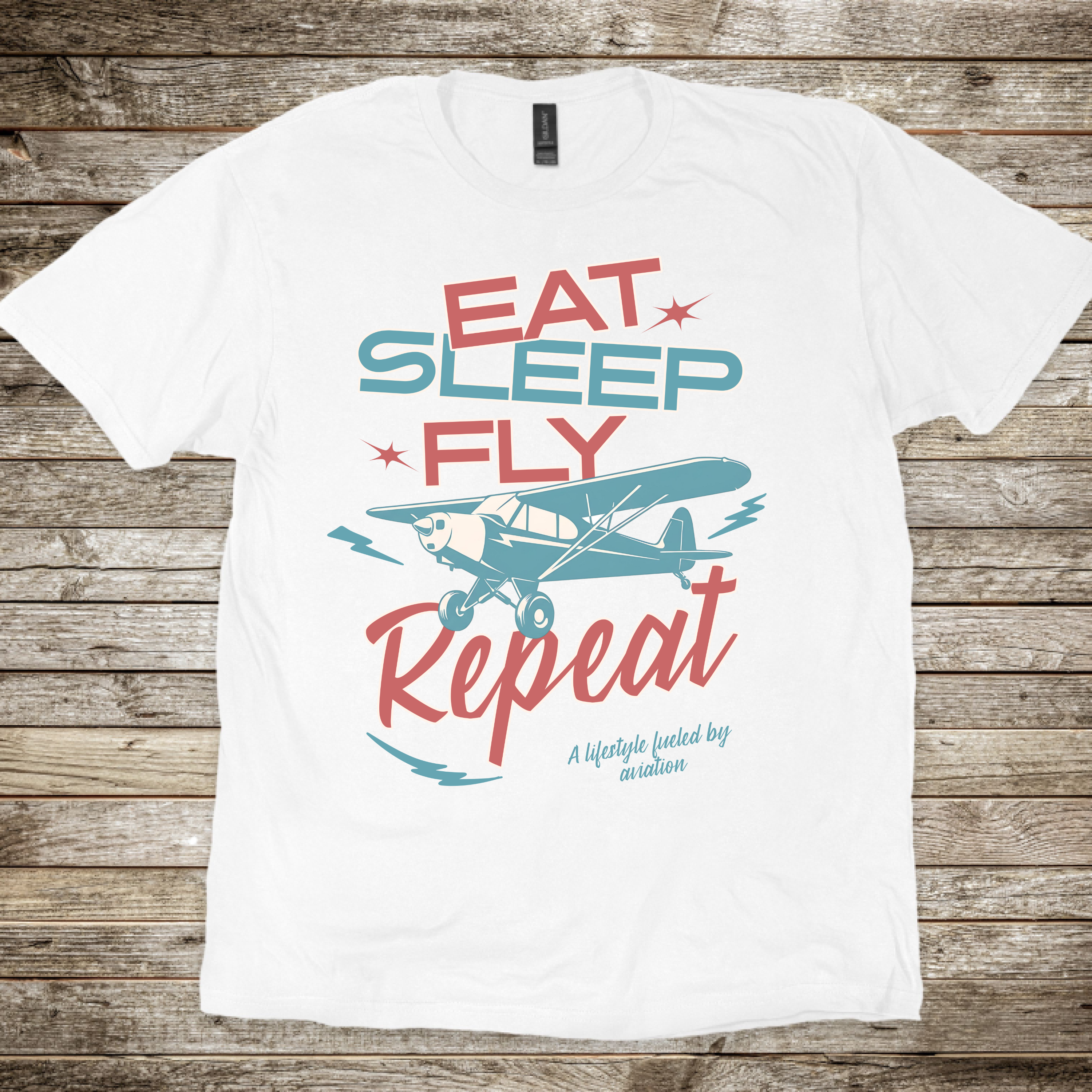 Eat Sleep Fly Repeat T-shirt