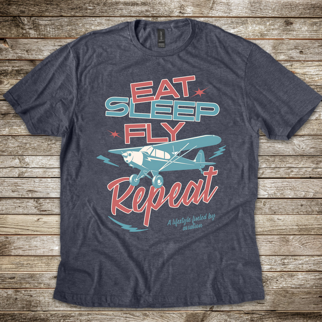 Eat Sleep Fly Repeat T-shirt