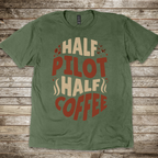 Half Pilot Half Coffee T-shirt