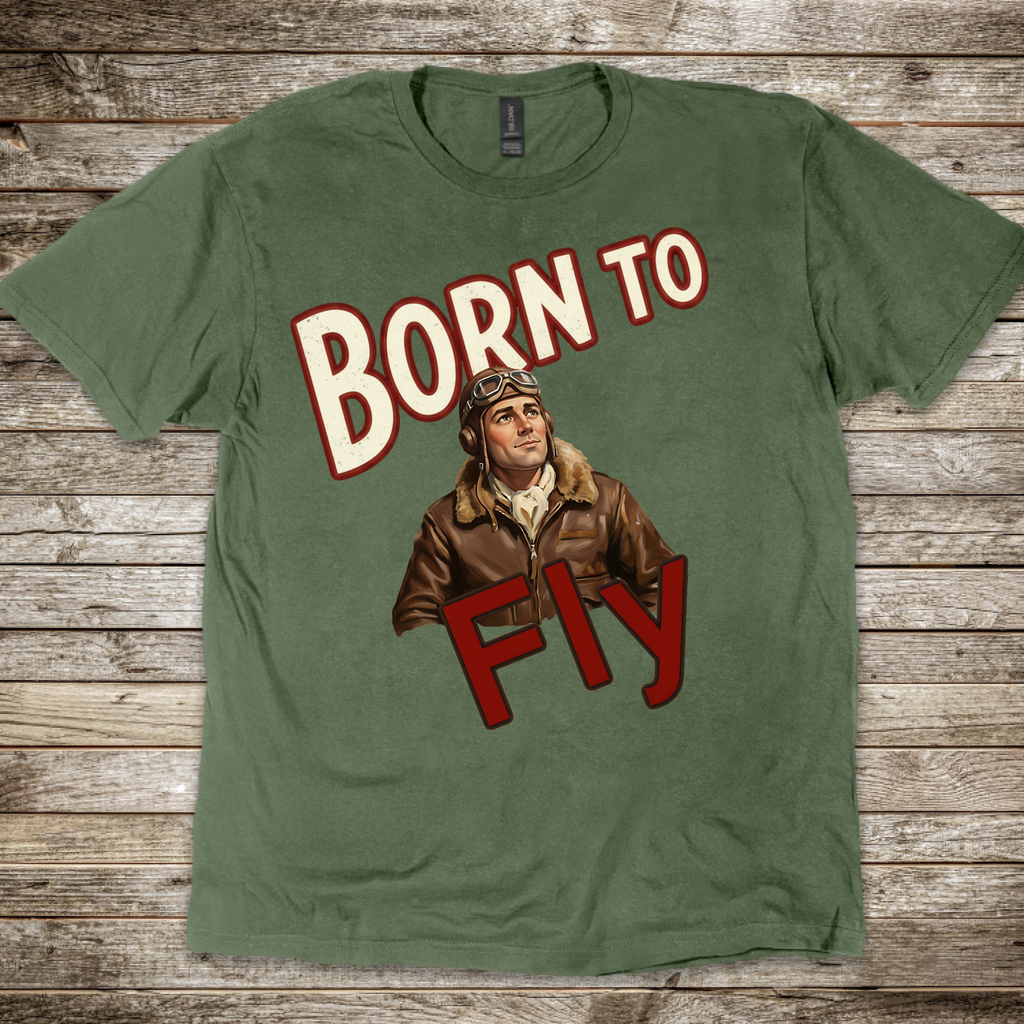 Born to Fly Male Aviator T-shirt