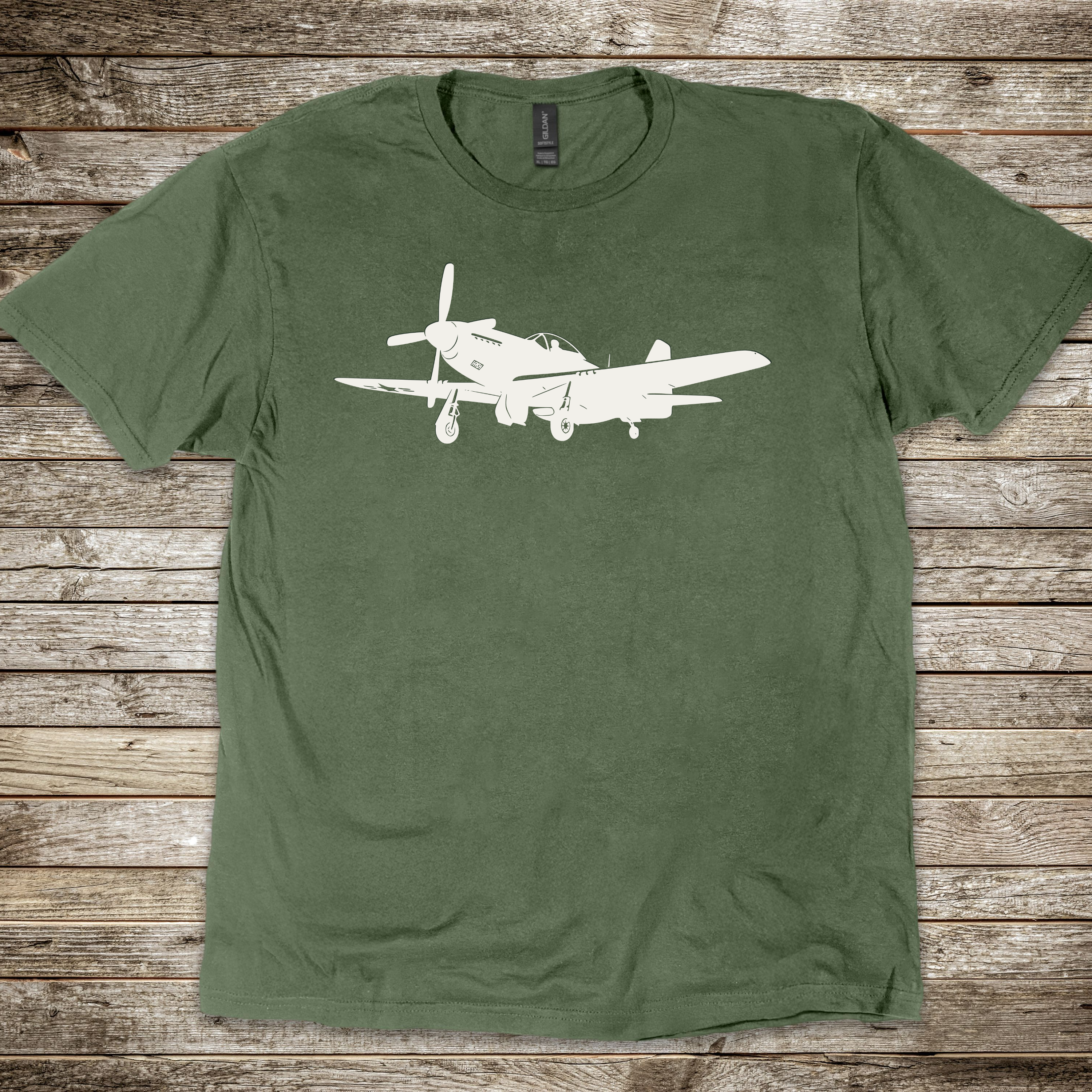 North American P-51 Mustang Silhouette T-shirt