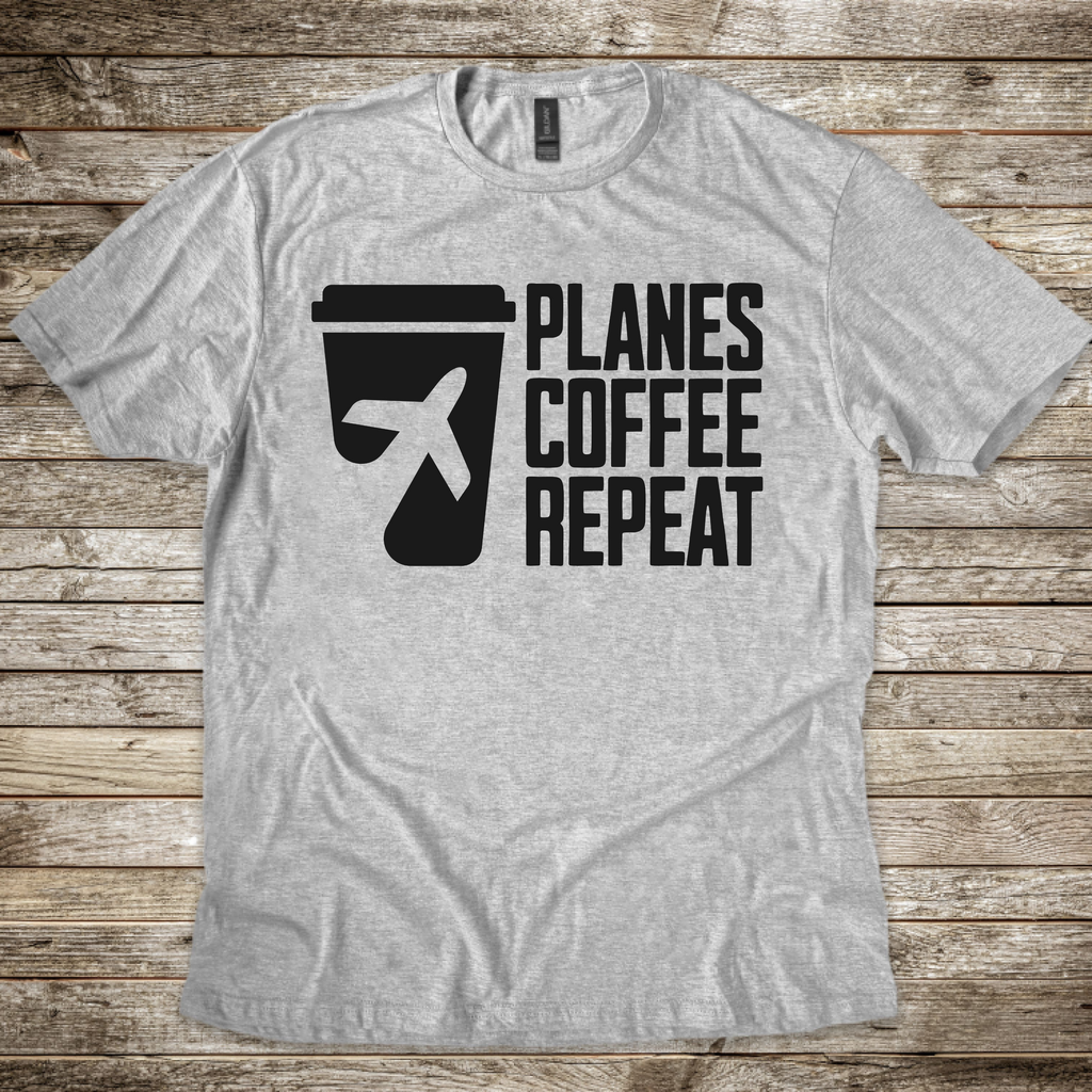 Planes Coffee Repeat T-shirt