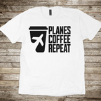 Planes Coffee Repeat T-shirt