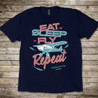 Eat Sleep Fly Repeat T-shirt