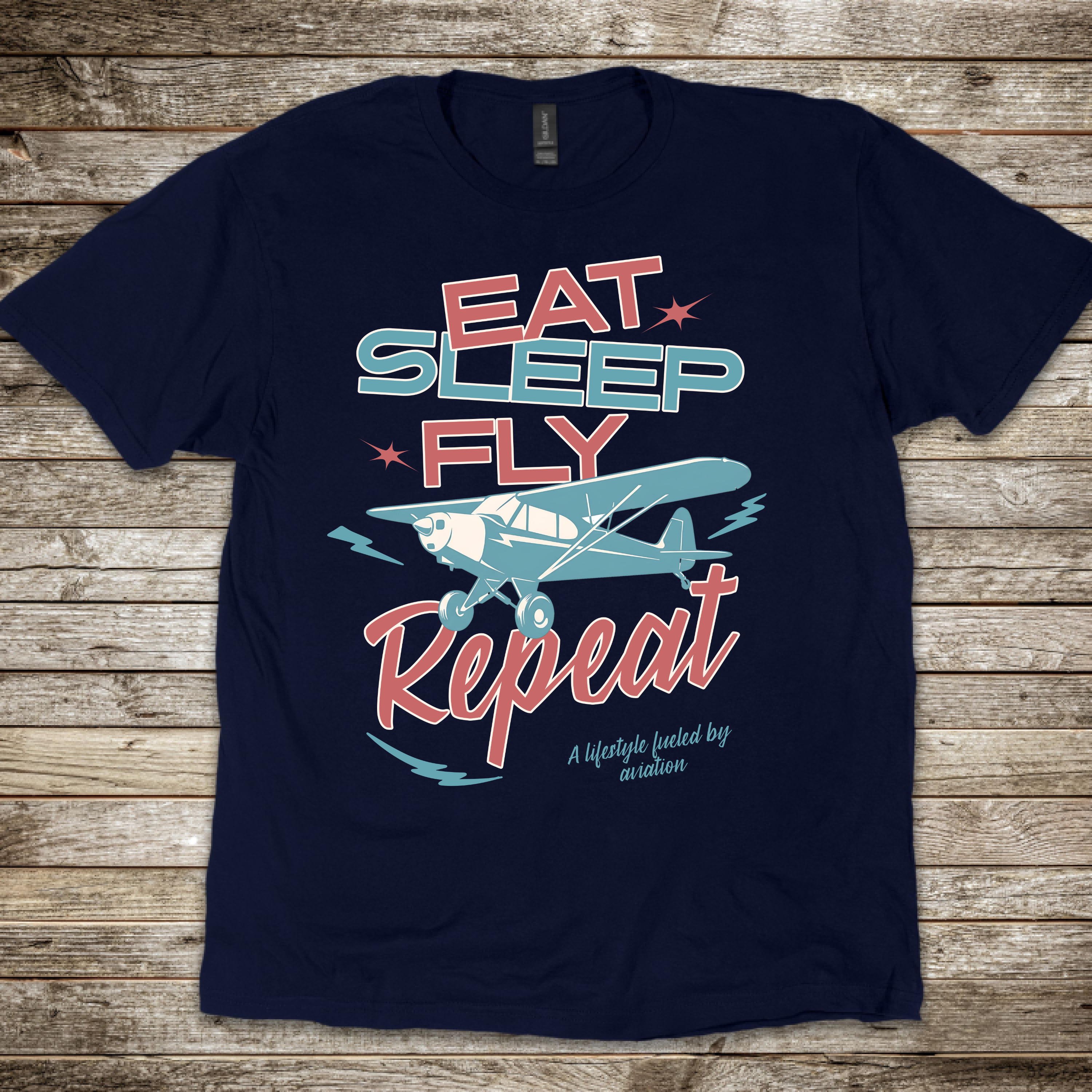 Eat Sleep Fly Repeat T-shirt