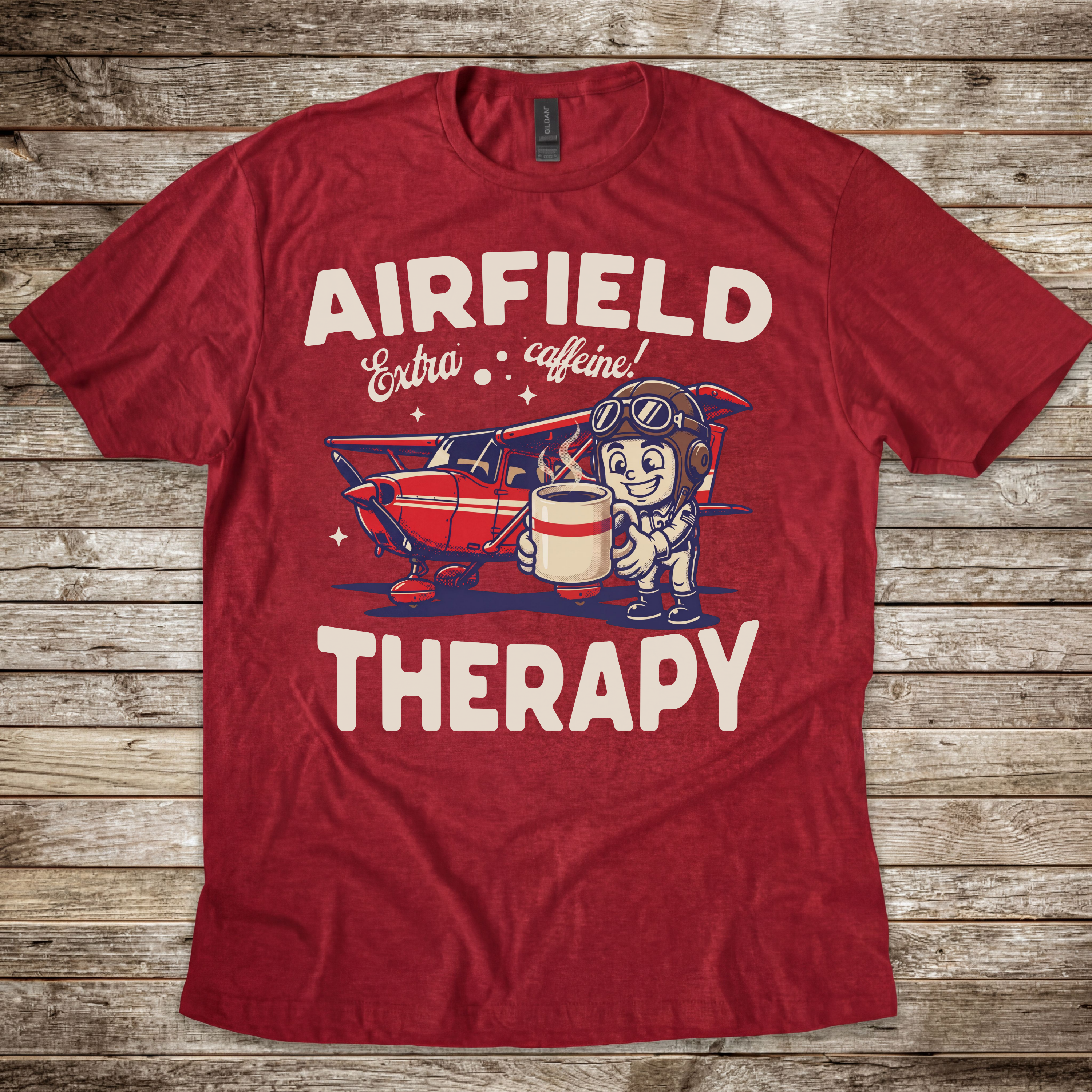 Airfield Coffee Therapy T-Shirt