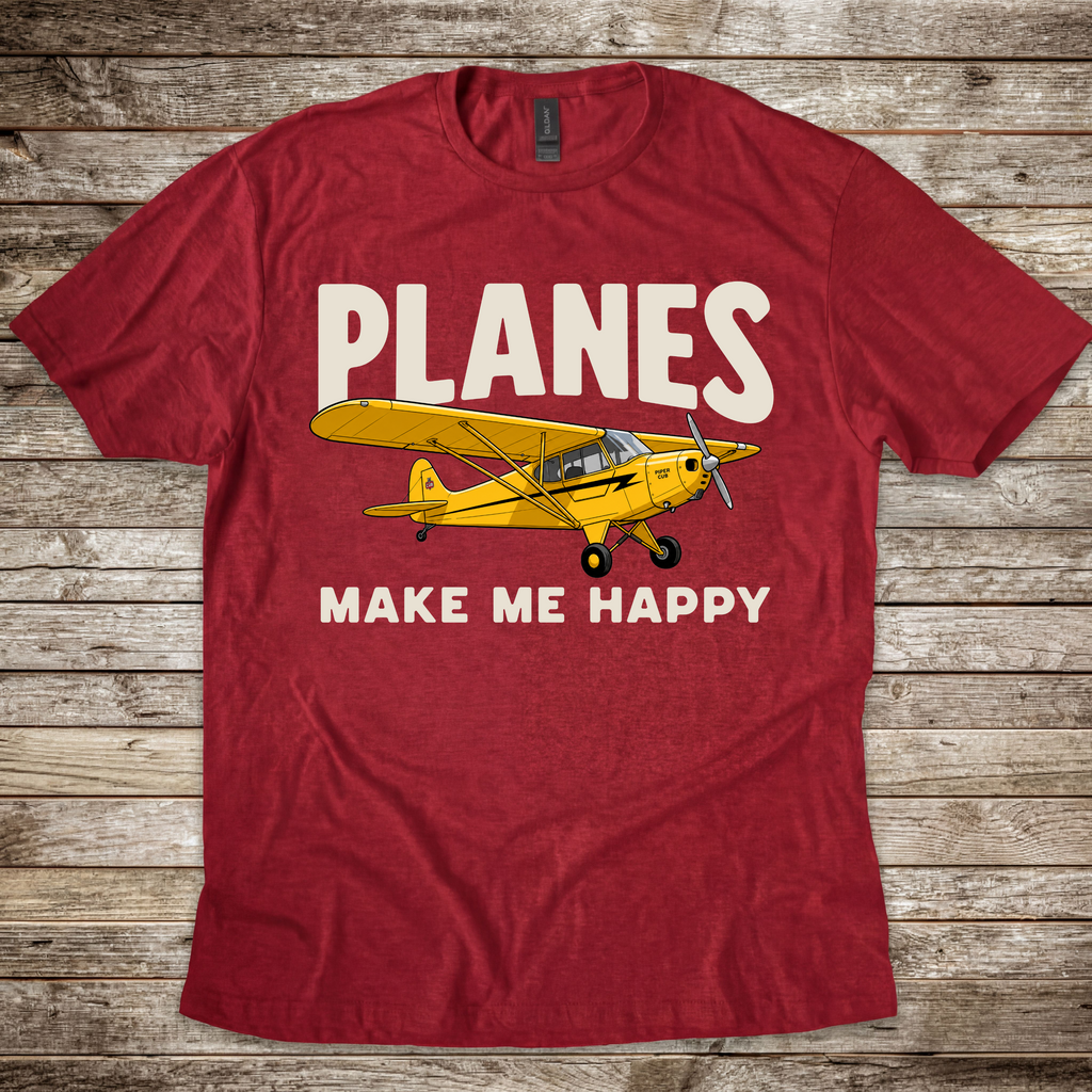 Planes Make Me Happy T-Shirt