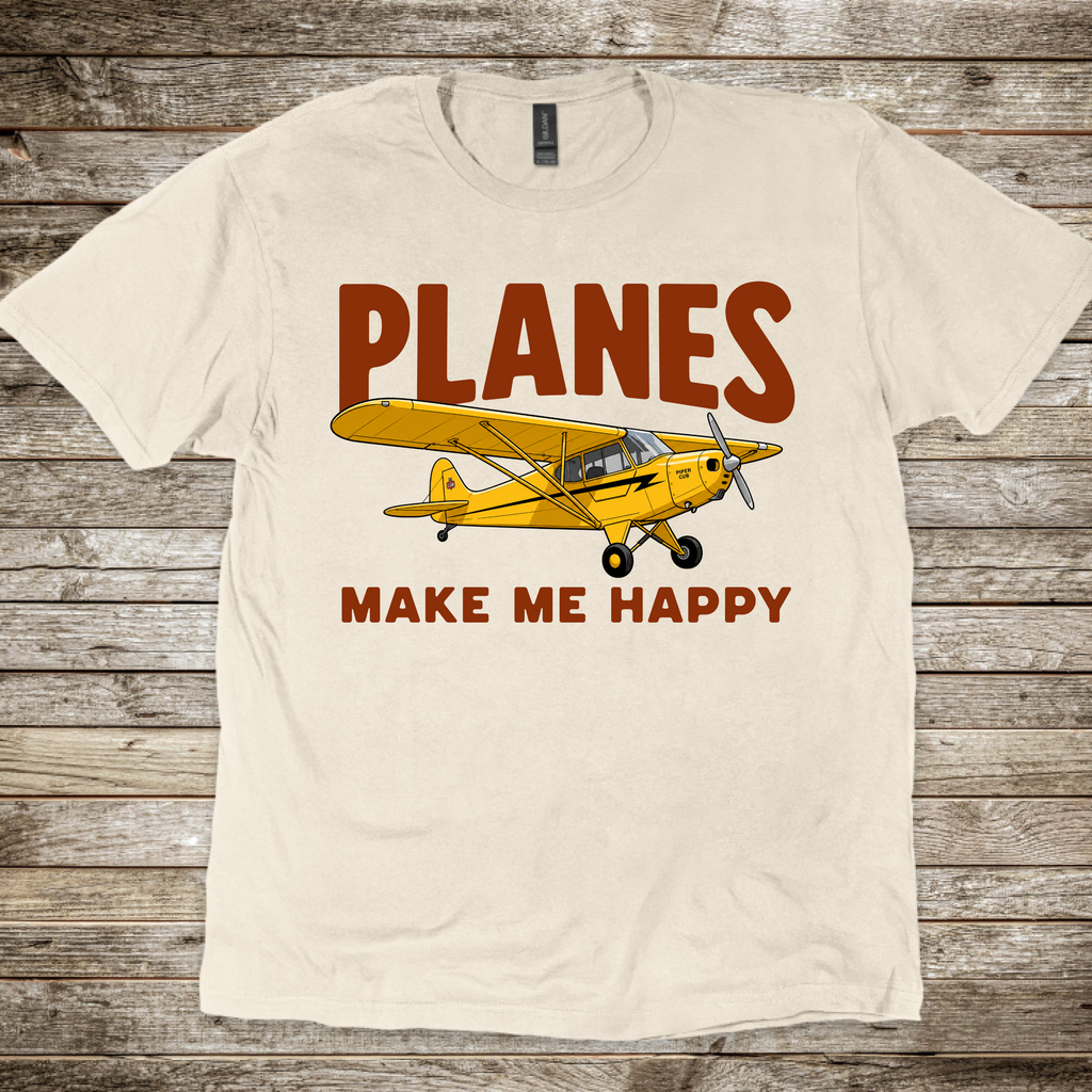 Planes Make Me Happy T-Shirt