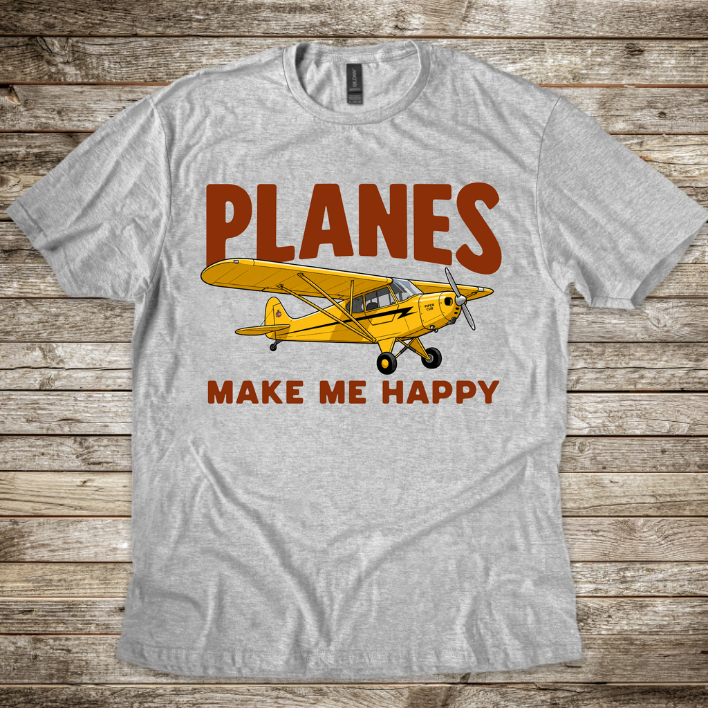 Planes Make Me Happy T-Shirt