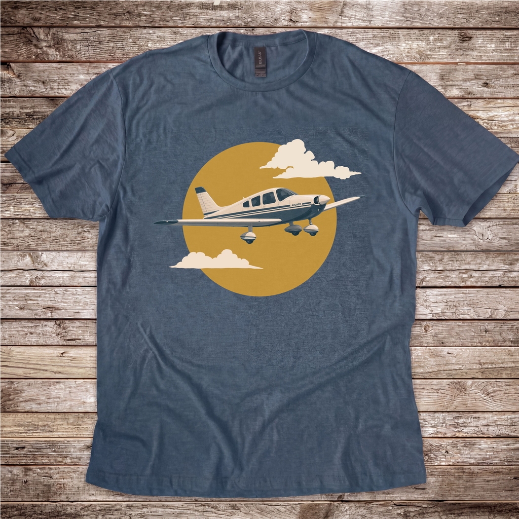 Aero Rascals Archer Sunset pilot T-shirt