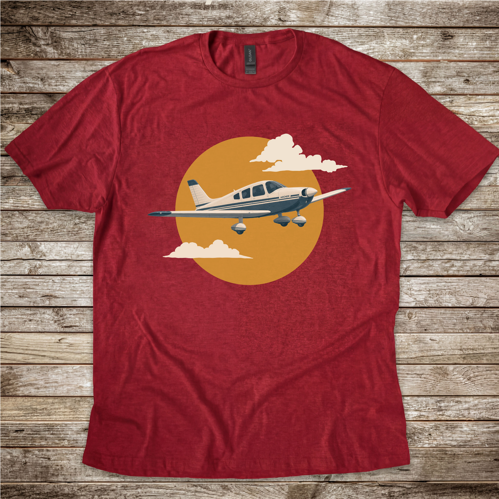 Aircraft identity T-shirt for Piper Archer enthusiasts