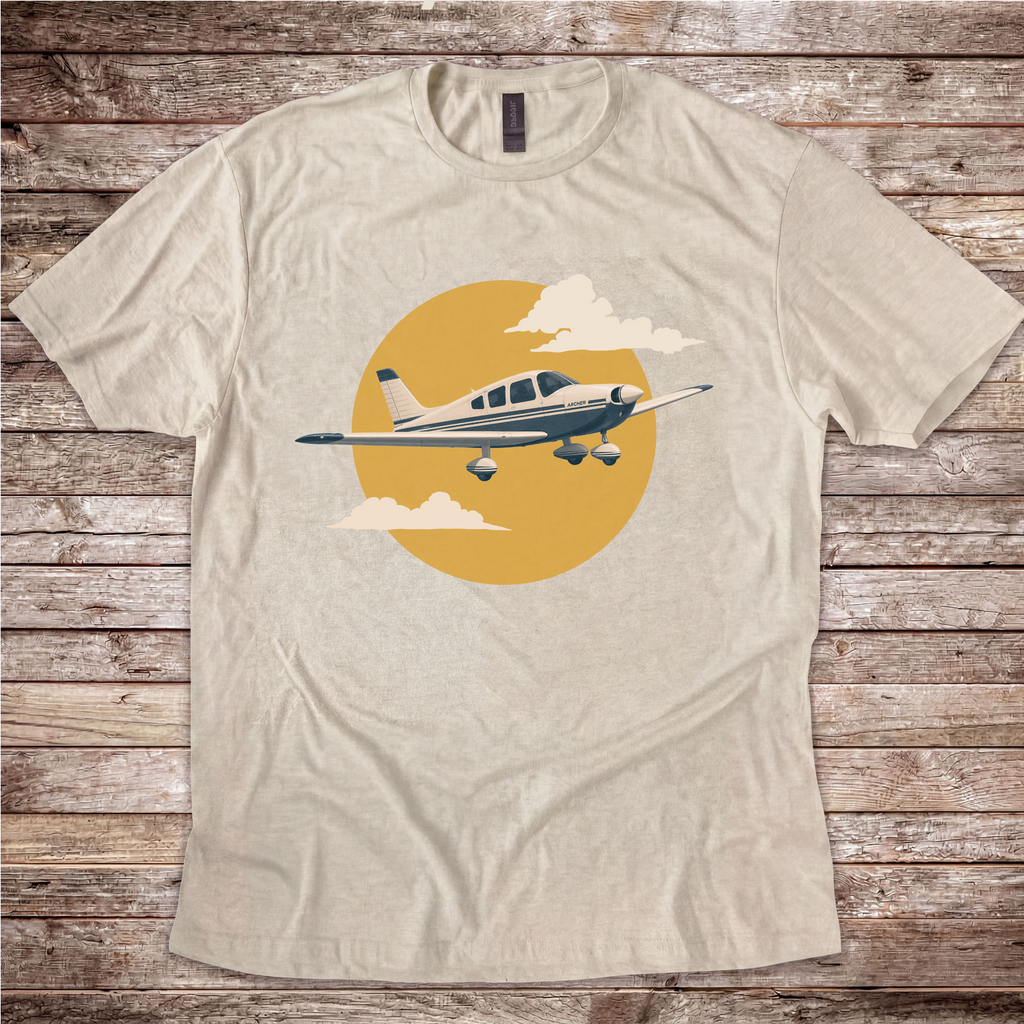 Archer Sunset T-shirt for private pilots and instructors
