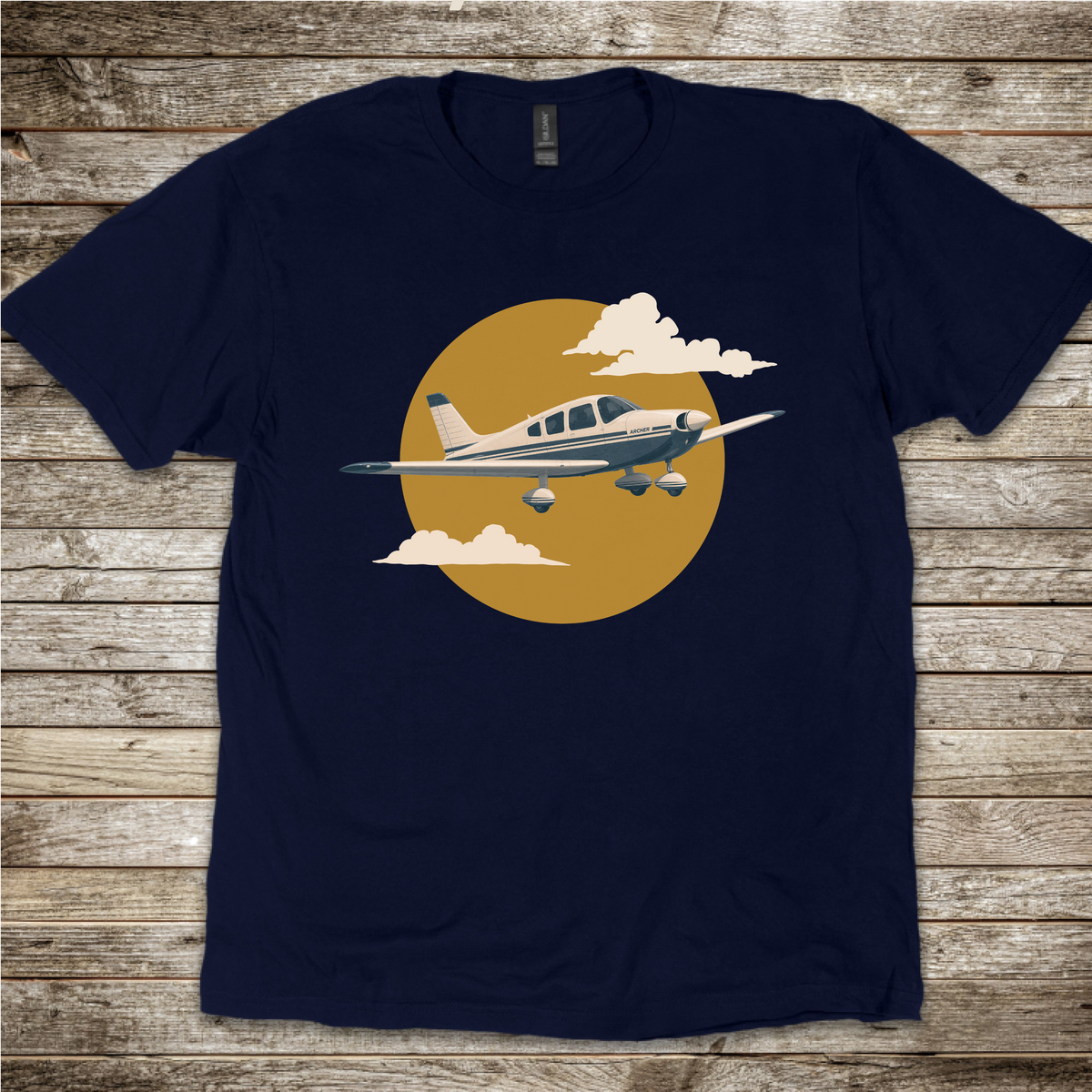 Piper Archer Sunset T-shirt for pilots and owners