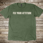 Pilot humour T-shirt with Fix Your Attitude design