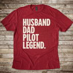 Pilot dad aviation gift T-shirt for families that fly