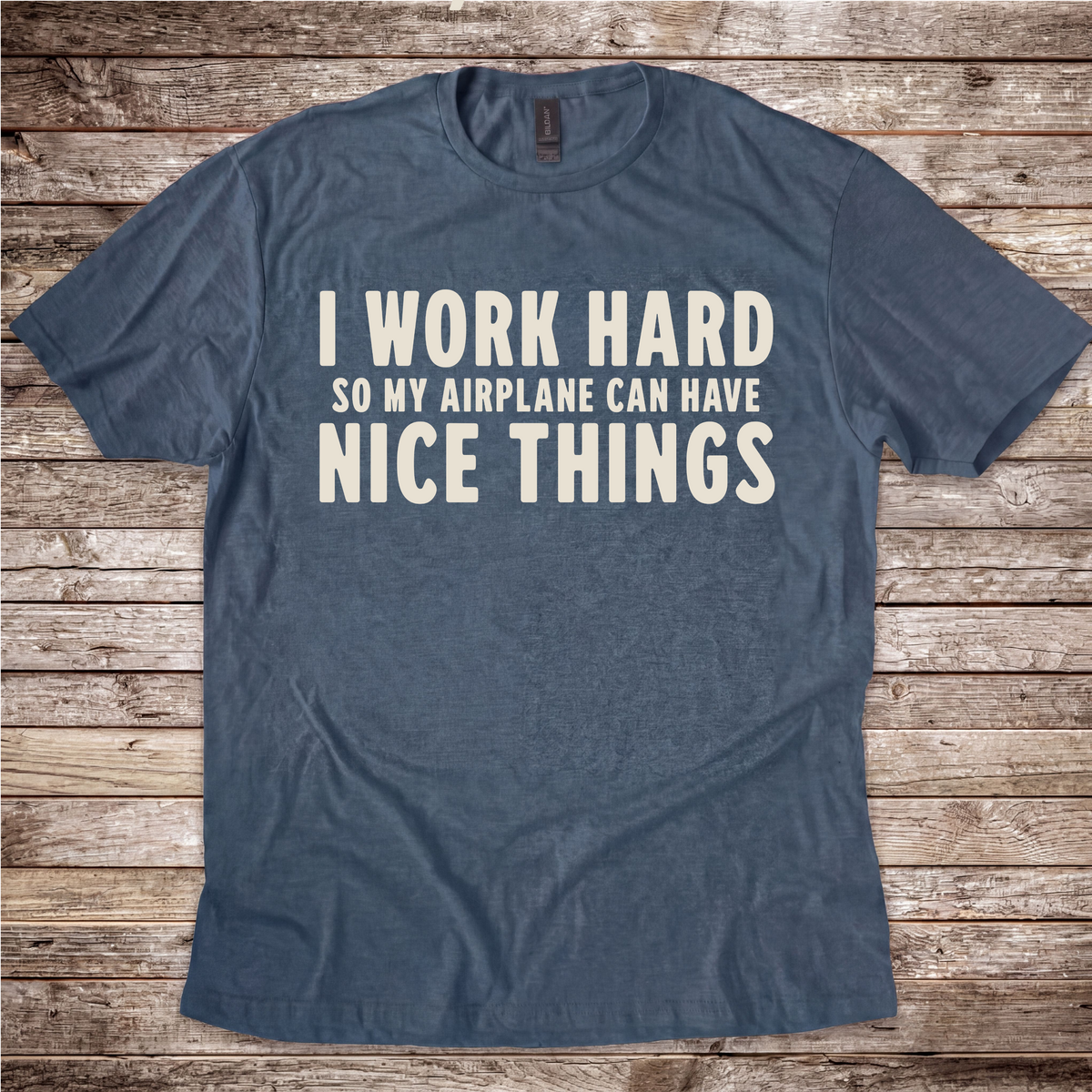 Aero Rascals I Work Hard aviation shirt