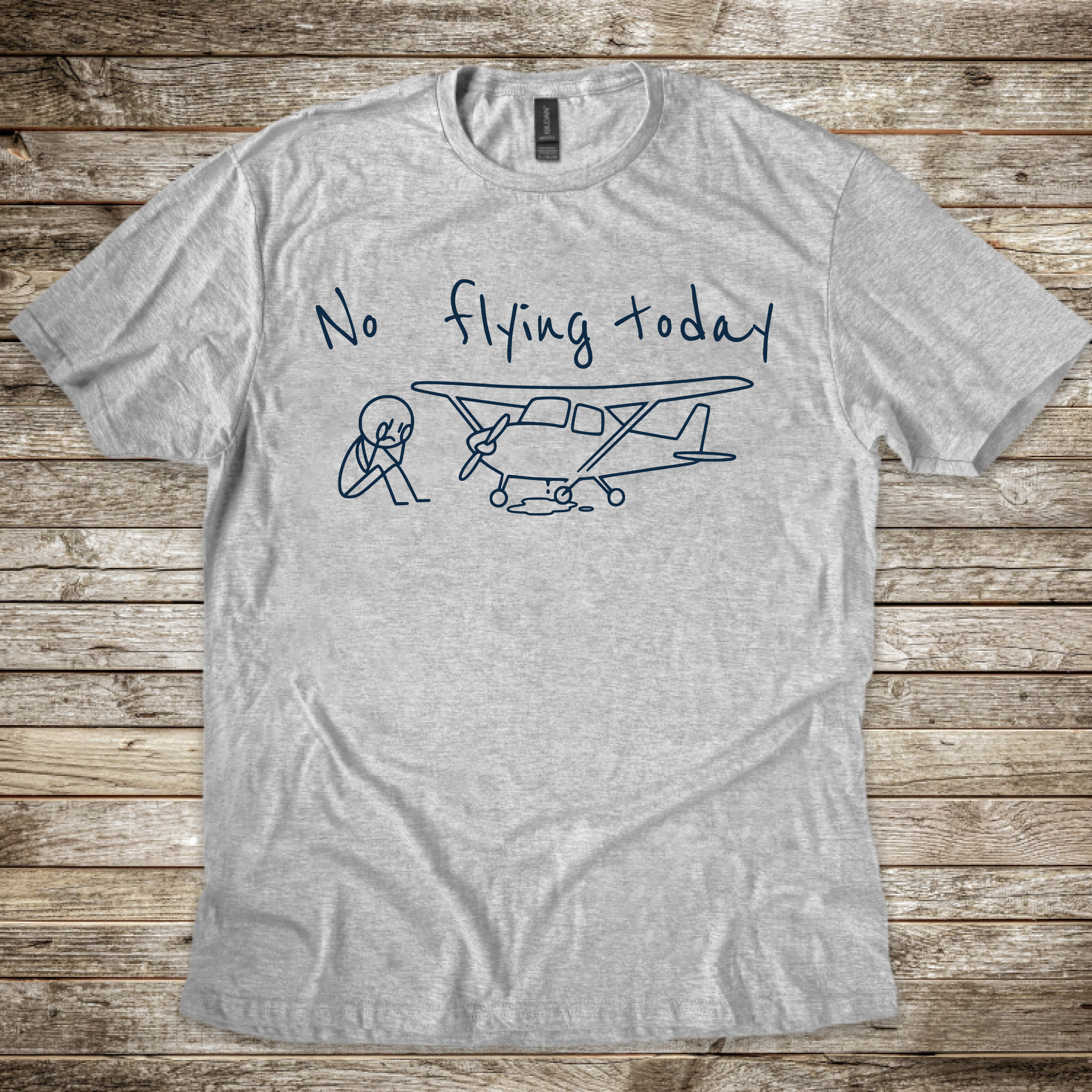 No Flying Today Stick Man T-Shirt
