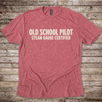 Old School Pilot. Steam Gauge Certified T-Shirt