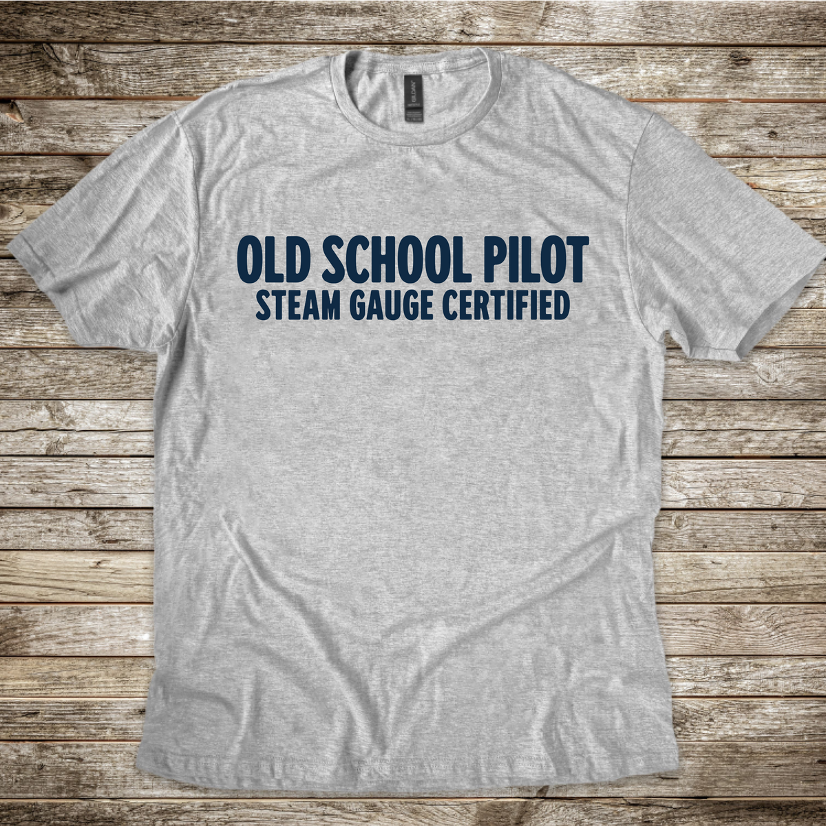 Old School Pilot. Steam Gauge Certified T-Shirt