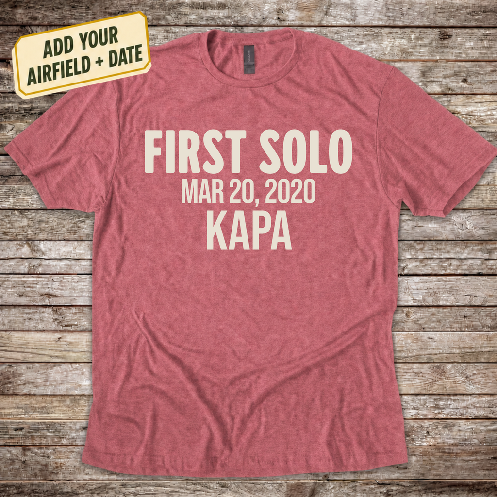 Personalized First Solo Text T-Shirt