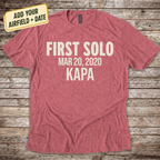 Personalized First Solo Text T-Shirt
