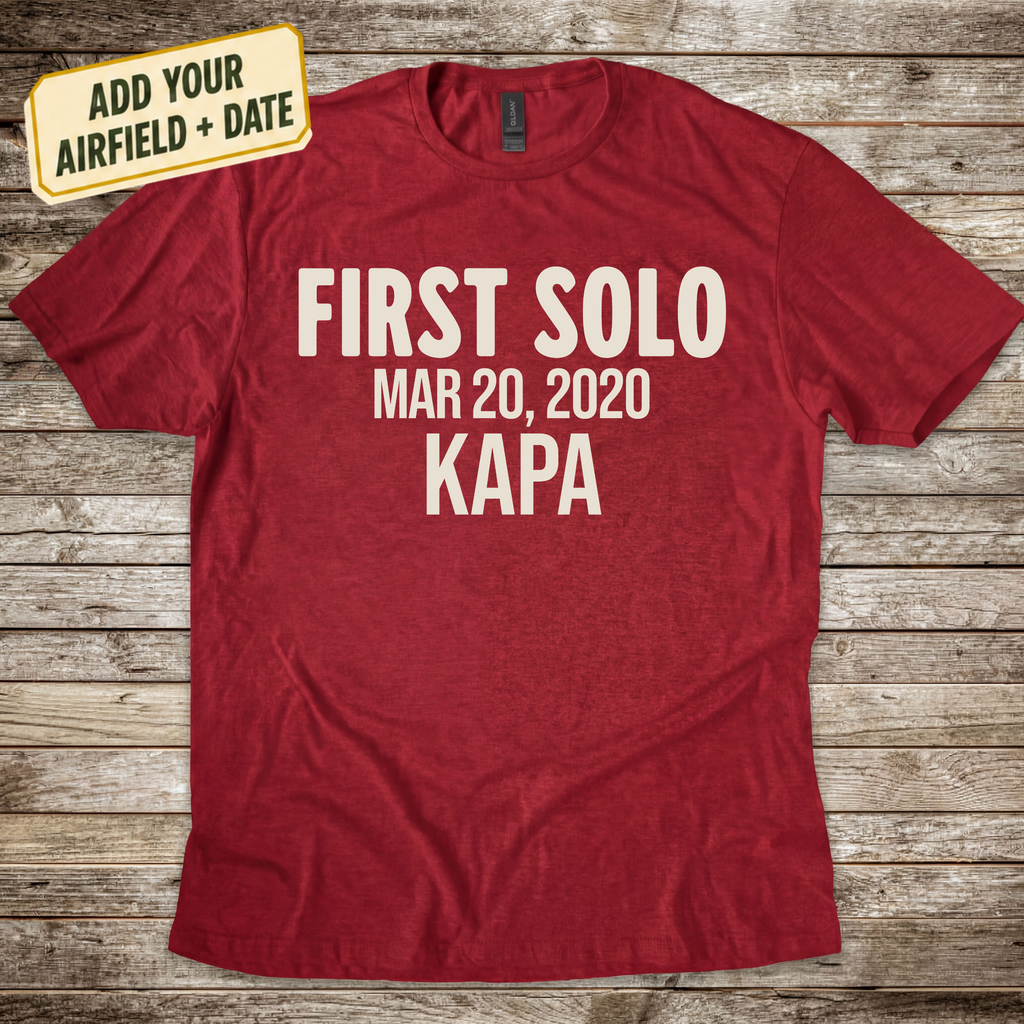 Personalized First Solo Text T-Shirt