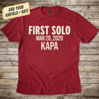 Personalized First Solo Text T-Shirt