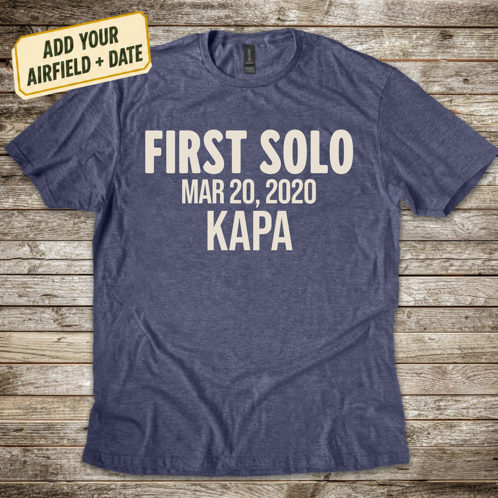 Personalized First Solo Text T-Shirt